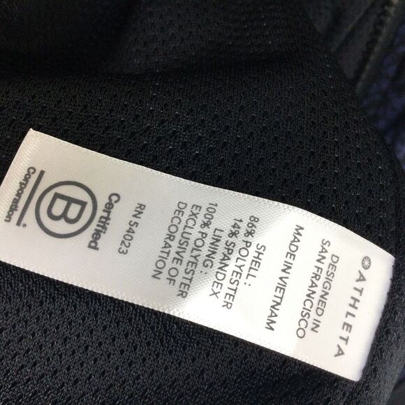 Athleta Women Brooklyn Bomber Track Python Print Full Zip Jacket Blue Sz XLarge - Picture 8 of 10